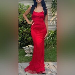Elegant Red Evening Gown